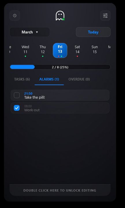 Alarms view